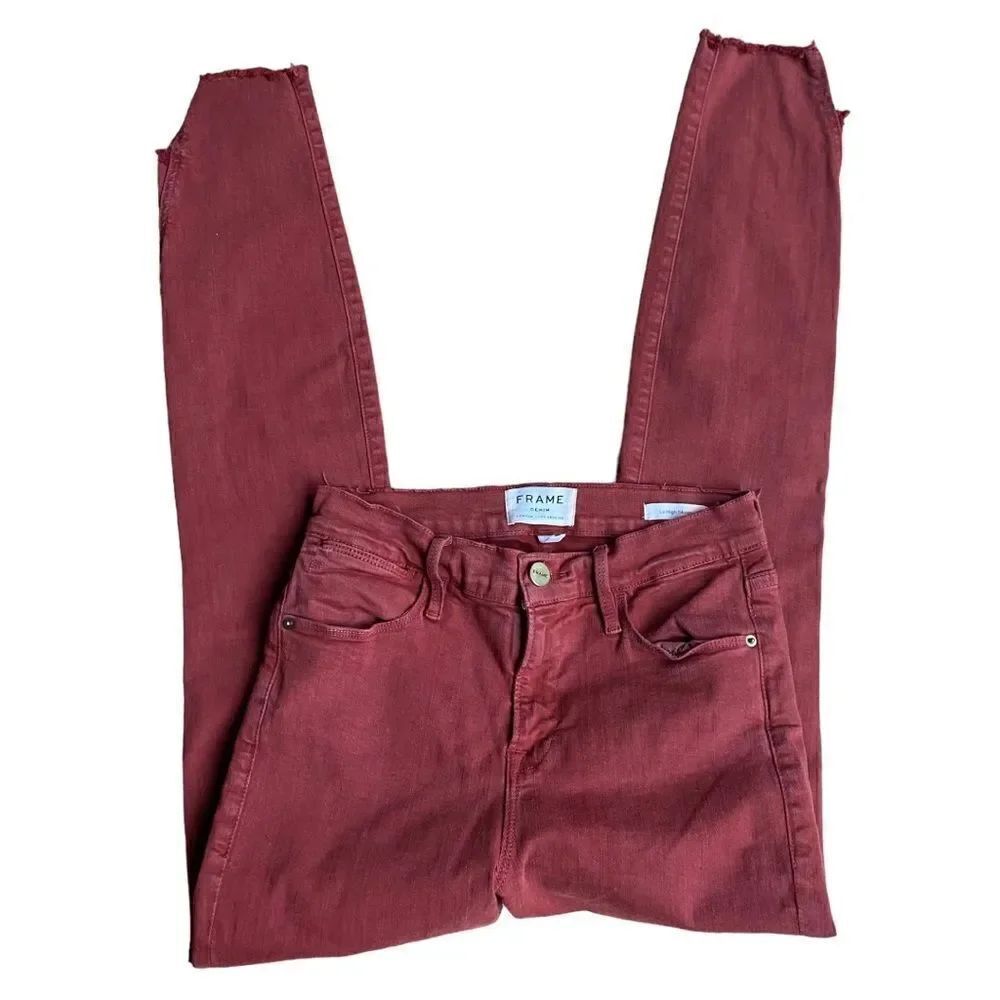FRAME Le High Skinny Jeans Raw Step Hem Size 26